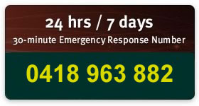 24 hrs / 7 days 30-minute Emergency Response Numbers